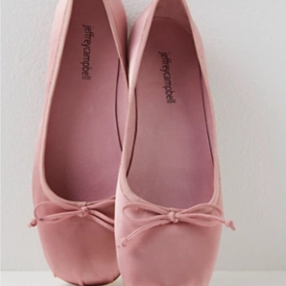 Jeffrey Campbell Dark Pink Satin Aurora Ballet Flats Size 7